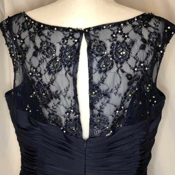 Navy Blue Kathy Ireland Mother of the Bride Dress - Picture 11 of 16